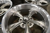 Set 4 17" Ridler 695 17x7 Grey With Machined Lip 5x4.75 Wheels 0mm Rims