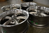 Set 4 17" Ridler 695 17x7 Grey With Machined Lip 5x4.75 Wheels 0mm Rims