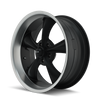Set 4 17" Ridler 695 17x7 Matte Black Machined Lip 5x4.75 Wheels 0mm Rims