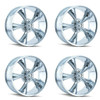 Set 4 18" Ridler 695 18x8 Chrome 5x5 Wheels 0mm Rims For Jeep Chevy GMC Truck