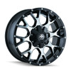 20" Mayhem Warrior 20x10 Black Machined 5x5 5x5.5 Wheel -25mm Rim