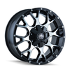 Set 4 20" Mayhem Warrior 20x10 Black Machined 5x5 5x5.5 Wheels -25mm Lifted Rims