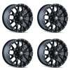 Set 4 20" Mayhem Warrior 20x10 Matte Black 8x180 Wheels -25mm Lifted Truck Rims
