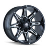 Set 4 17" Mayhem Rampage 17x9 Black Milled 5x5 5x5.5 Wheels -12mm Lifted Rims