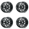 Set 4 20" Mayhem Cogent 20x10 Black Milled 6x135 6x5.5 Wheels -24mm Lifted Rims