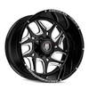 22" American Truxx Sweep 22x12 Black Milled 8x170 Wheel -44mm For Ford Truck Rim