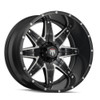 22" American Truxx Lonestar 22x12 Black Milled 8x6.5 Wheel -44mm Lifted Rim