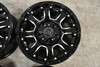17" Black Rhino Sierra 17x9 6x120 Gloss Black W/ Milled Spokes Wheel 12mm Rim