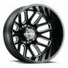 22" Mayhem Cogent Dually 22x8.25 Black Milled 8x200 Wheel -232mm Rear Dually Rim