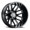 22" Mayhem Cogent Dually 22x8.25 Black Milled 8x6.5 Wheel -232mm Rear Truck Rim