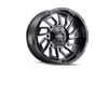 20" Mayhem Flywheel 20x10 Black Milled 5x5 5x5.5 Wheel -19mm Rim For Jeep Dodge