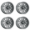 Set 4 17" Dirty Life Canyon 17x9 Satin Graphite 6x5.5 Wheels -12mm Lifted Rims