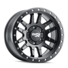 17" Dirty Life Canyon Pro 17x9 Matte Black Simulated Ring 6x5.5 Wheel -12mm Rim