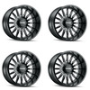 Set 4 20" Mayhem Utopia 20x9 Black Milled 8x170 Wheels 0mm For Ford Truck Rims