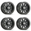 Set 4 20" Dirty Life Dt-2 20x9 Matte Black W Simulated Ring 5x5.5 Wheels 12mm