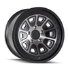 17" Mayhem Flat Iron 17x9 Matte Black Dark Tint 5x4.5 Wheel -12mm For Ford Jeep