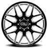 24" Cali Off-Road Invader Front Dually 24x8.25 Black Milled 8x6.5 Wheel 115mm