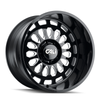 Set 4 20" Cali Off-Road Paradox 20x9 Gloss Black Milled Spokes 6x135 Wheels 0mm