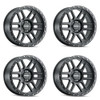 Set 4 20" Mayhem Delta 20x9 Matte Black 5x5 Wheels -12mm For Jeep Truck Rims