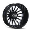 20" Cali Off-Road Summit Rear Dually 20x8.25 Black Milled 8x210 Wheel -232mm Rim
