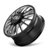 22" Cali Off-Road Summit Dually 22x8.25 Black Milled 8x6.5 Front Wheel 115mm Rim