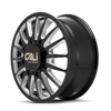 22" Cali Off-Road Summit Dually 22x8.25 Black Milled 8x210 Front Wheel 115mm Rim