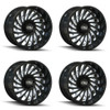 Set 4 20" Cali Off-Road Switchback 20x12 Gloss Black Milled 5x5 Wheels -51mm Set 4 20" Cali Off-Road Switchback 20x12 Gloss Black Milled 5x5 Wheels -51mm
