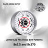 Vision 81A Heavy Hauler C81M-OPEN Chrome Wheel Center Cap 8.5" Fits 8x6.5 8x170