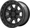 Set 4 KMC KM548 Chase 20x9 6x5.5 Satin Black With Gloss Black Lip Wheels 20" 0mm