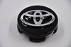 Toyota Gloss Black w/ Chrome Logo Wheel Center Cap Hub Cap TOYBLK 2.5" Snap in