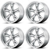 Set 4 American Racing VN515 Torq Thrust II 17x9.5 5x4.5 Polished Wheels 17" 28mm