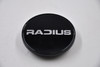 Radius Gloss Black w/ Chrome Lettering Wheel Center Cap Hub Cap RADIUS/2.5 2.5"