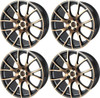 Set 4 Performance Replicas PR161 22x9.5 5x115 Black Bronze Wheels 22" 18mm Rims