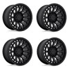 Set 4 17" Black Rhino Raid 17x8.5 5x5 Matte Black Wheels -18mm For Jeep Rims