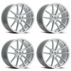 Set 4 Victor Equipment Zuffen 18x11 5x130 Silver W/ Brushed Face Wheels 18" 36mm