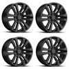 Set 4 Performance Replicas PR182 22x9 6x5.5 Satin Black Wheels 22" 24mm Rims