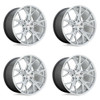 Set 4 Cray Hammerhead 18x9 5x4.75 Silver W/ Mirror Face Wheels 18" 50mm