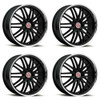 Set 4 Victor Equipment Lemans 19x11 5x130 Black W  Mirror Wheels 19" 36mm