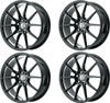 Set 4 Performance Replicas PR193 20x10 5x4.5 Black Red Machined Wheels 20" 40mm