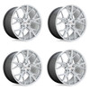 Set 4 Cray Hammerhead 19x9 5x4.75 Silver W/ Mirror Face Wheels 19" 50mm