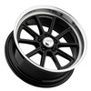 Set 4 American Racing Vintage VN510 Draft 18x8 5x4.75 Black Diamond Rims 18" 0mm
