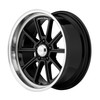 Set 4 American Racing Vintage VN510 Draft 18x8 5x4.75 Black Diamond Rims 18" 0mm