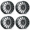 Set 4 OHM Proton 20x10 5x120 Gloss Black Wheels 20" 35mm Rims