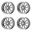 Set 4 American Racing Vintage VN510 Draft 18x10 5x4.5 0mm Vintage Silver Wheels