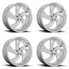 Set 4 US Mag U132 Desperado 24x10 5x5 5mm Chrome 24" Wheels For Chevy GMC Rims