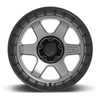 Fuel 1PC D752 Block 18x9 5x5.0 Matte Gunmetal With Black Ring Wheel 18" 20mm Rim