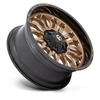 22" Fuel D797 Arc 22x10 8x6.5 Platinum Bronze Black Lip -18mm Lifted Truck Wheel