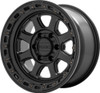 KMC KM548 Chase 17x9 8x6.5 Satin Black With Gloss Black Lip Wheel 17" 0mm Rim
