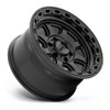 KMC KM548 Chase 17x9 8x6.5 Satin Black With Gloss Black Lip Wheel 17" 0mm Rim