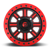 15" Fuel UTV D911 Hardline Beadlock 15x10 4x156 25mm Wheel Black Red Tinted Rim